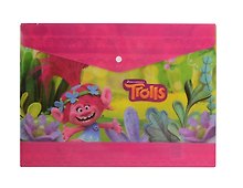 Папка -конверт «Trolls» А4 на кнопке