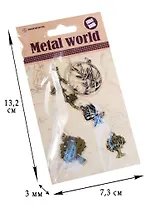 Шармы Цветы (металл) (5шт.) (73х133) (1100079)