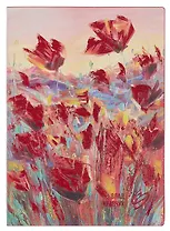 Ежедневник недат. А6+ 126x174 мм 120л "Наппа. Кравчук, маки" кожзам, мягк.переплет, тисн.фольгой, закругл.углы, офсет, справ.мат-лы, ляссе, инд.уп