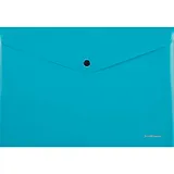Папка-конверт А4 на кнопке "Matt Vivid" непрозр.пластик, бирюзовый, Erich Krause