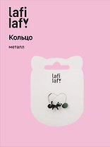 Колечко «Котик с клубком», зеленый, металл, Lafilaf