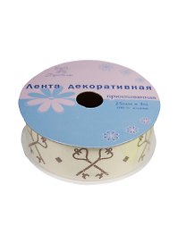 Тесьма с рисунком (PCR-003) (25мм х 3м) (лента декор. принтован.) (Рукоделие) (катушка)