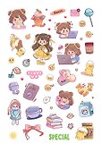 Наклейки Kawaii Club (разноцветная обложка) - 1