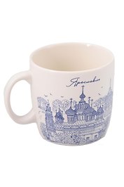 Кружка фарфор маленькая Ярославль (Синяя) (180мл) (060-7-27)