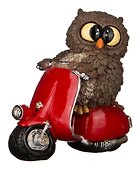 Фигурка Сова на мопеде 10см  (537-290) - 0