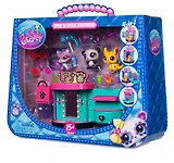 Большой игровой набор Littlest Pet Shop, "Сюжет Станция Стиля", 3 фигурки Панда Шиншилла и Енот, подарочная упаковка, 4+