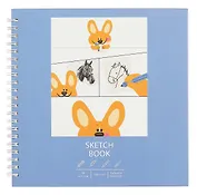 Скетчбук 195*195 40л "Супер коржик" белый офсет, 140г/м2, тв.обложка, евроспираль