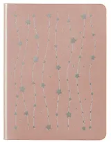 Записная книжка А6 64л лин. "PEARL. Сахарная вата" иск.кожа, эфф.перламутра, тиснен.фольгой, тонир.торцы, ляссе