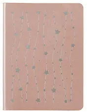 Записная книжка А6 64л лин. "PEARL. Сахарная вата" иск.кожа, эфф.перламутра, тиснен.фольгой, тонир.торцы, ляссе