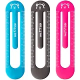 Линейка 10см металлическая, ассорти, европодвес, MESHU