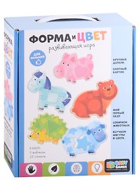 Пазл Baby Games. Форма и цвет. Лошадка и друзья, 21 элемент