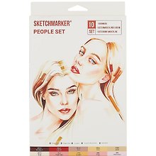 Маркеры 10цв "People" карт.кор., Sketchmarker