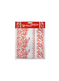 Трафарет пластик многоразовый ПВХ Бордюр Цветочный (Л-103) (20х25см)