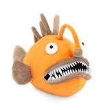 Мягкая игрушка Рыба Удильщик (35см) (кирпичная) (3/18) (OT5021/35C)