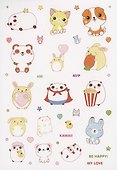 KAWAII DREAM Наклейки для ежедневников, смартфонов и ноутбуков (черная обложка) - 1