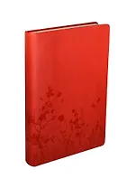 Ежедневник недат. А5 168л "ПРИМАВЕРА" красный, иск.кожа, тв.переплет, декор.тисн, тон.блок, ляссе, InФОРМАТ