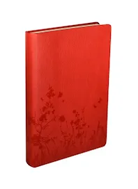 Ежедневник недат. А5 168л "ПРИМАВЕРА" красный, иск.кожа, тв.переплет, декор.тисн, тон.блок, ляссе, InФОРМАТ