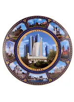 Тарелка сувенирная Самара Стелла Ладья D20 К8 (фарфор с подставкой)