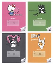 Тетрадь в клетку Centrum «Sanrio» в ассортименте, 24 листа