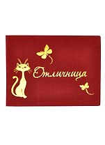 Обложка для зачетной книжки Отличница пластик 15,5*12 см (607142)