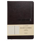 Ежедневник недатированный А5, 128 листов, "Silver classic", коричневый
