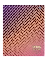 Книга для записей А5 80 листов клетка "Shine Wave"