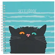 Скетчбук «Любопытный кот», 50 листов, 16.5 х 16.5 см