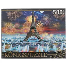 Пазл 500 эл. Konigspuzzle Адриан Честерман Ночной Париж (МГК500-8337) (500х345мм) (3+) (коробка) (Kon