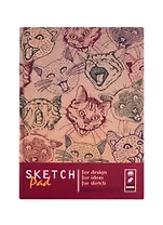 Скетчбук А5 100л "Angry cat" белый, 100 г/м2, твердый переплет