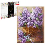 Набор для творчества. Алмазная мозаика на подрамнике "Сирень в корзине", 30 х 40 см