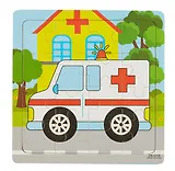 Развивающая рамка Скорая помощь, дерево, 15х15 см