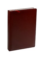 Ежедневник полудат. А5 192л "Classic" бордо, иск.кожа, поролон, тон.бумага, справ.мат-лы, ляссе, Listoff