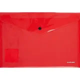 Папка-конверт А4 на кнопке "Diagonal Classic" непрозрачн.пластик, красный, Erich Krause