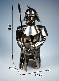 Держатель для бутылки Рыцарь (15х15х32) (металл)