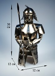 Держатель для бутылки Рыцарь (15х15х32) (металл)