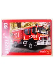 Пазл Пожарная машина 60 элементов Пожарная машина Artpuzzle П60-0974