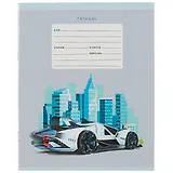 Тетрадь в линейку Listoff, "Самые быстрые машины", 12 листов, в ассортименте