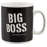 Кружка керамическая "Big boss", черная, 750 мл