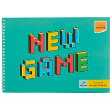 Альбом для рисования «New Game» Listoff А4, 30 листов, спираль