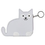 Кошелек на молнии плоский Котик сидит (ПВХ) (14×12) (12-10832-5)
