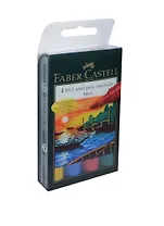 Ручки-кисточки капиллярные 04цв профессиональные "РITT" утолщ.нак., основные цвета, пл/уп., Faber-Castell