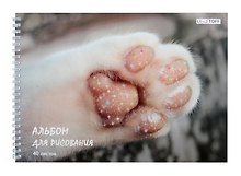 Альбом для рисования «Пушистая лапка» Listoff А4, 40 листов, спираль