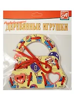 Шнуровка сумочка Игрушки (Д501а) (сумочка+замочек+сердечко+шнурок) (3+) (упаковка)