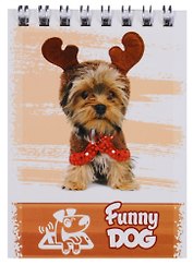 Блокнот А7 40 листов клетка "Funny puppy"