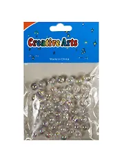 Набор бусин (20гр) прозрачные круглые перламутровые (11-24067-L34)