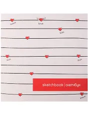 Скетчбук Коллекция "Hearts", 40 листов, Be Smart