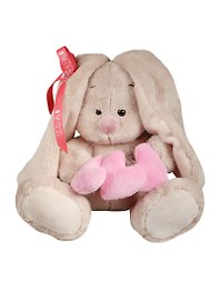 Мягкая игрушка Зайка Ми с сердечками (15 см) (SidX-168)