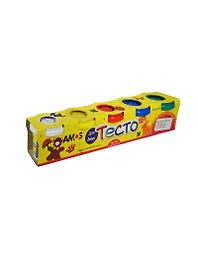Тесто для лепки с формочками (ID75P5/32300) (5цв.(син.+желт.+красн.+зел.+бел.) х 75гр.) (4+) (упаковка)