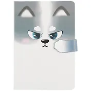 Блокнот с фигурной магнитной застежкой-лапкой Мордочка собачки (256стр) (13х19)