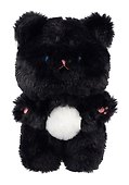 Мягкая игрушка Котик черный с белым брюшком (25см) (12-1253-202405-T26) - 0
